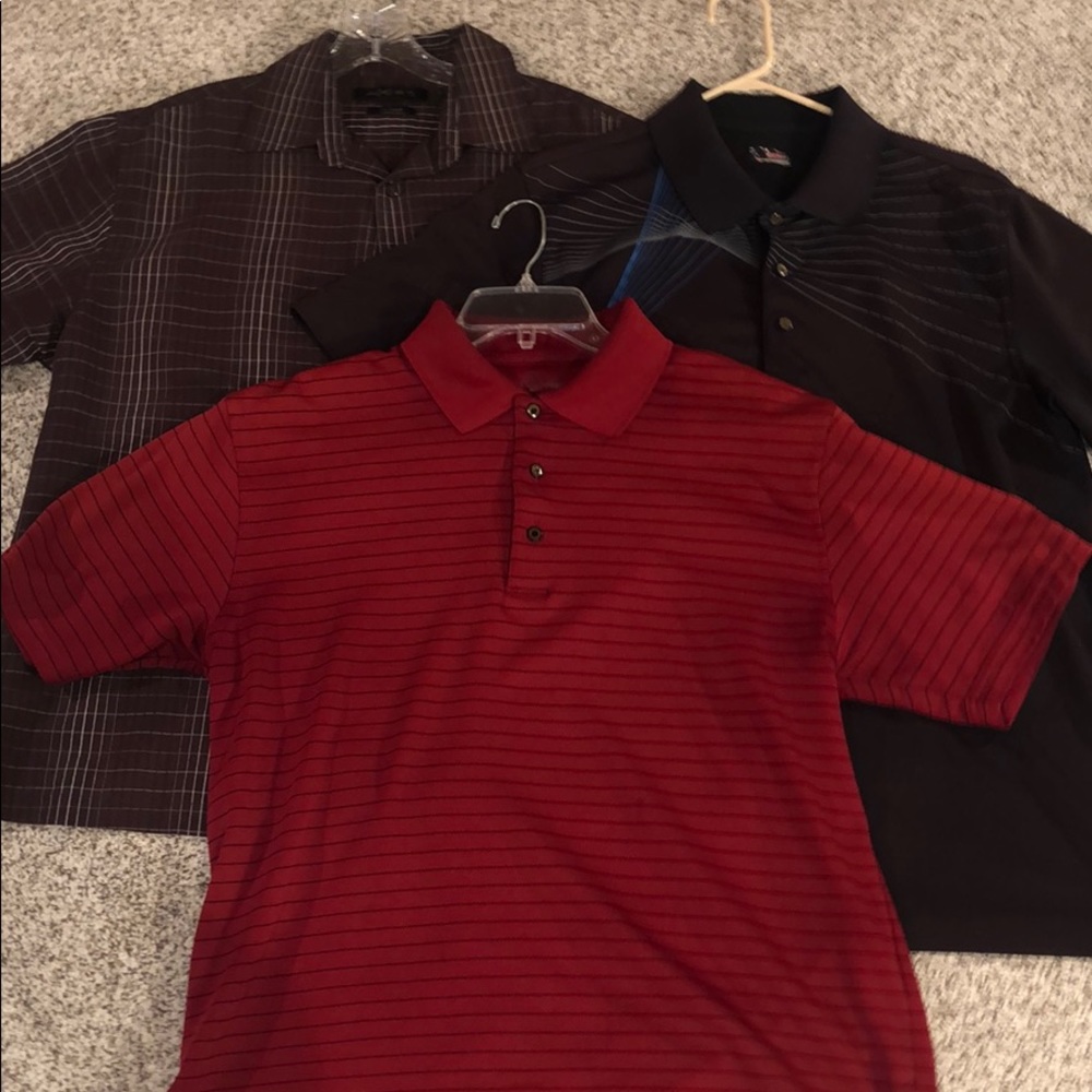 Bundle of Mens Large Golf Shirts